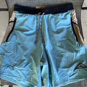 New Nike Trail Second Sunrise 7" Running Shorts FB4194-464 Mens Size Small Loose